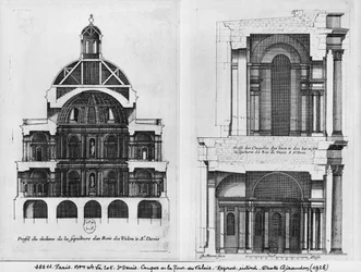 Basilique Saint-Denis, la tour Valois, vers 1655